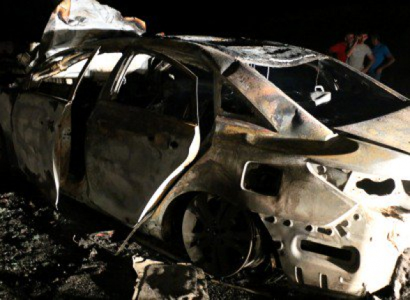 Արցախում բախվել են «ԳԱԶ-53»-ն ու «Hyundai Sonata»-ն. վերջինս ամբողջությամբ այրվել է. կան վիրավորներ (լուսանկար)